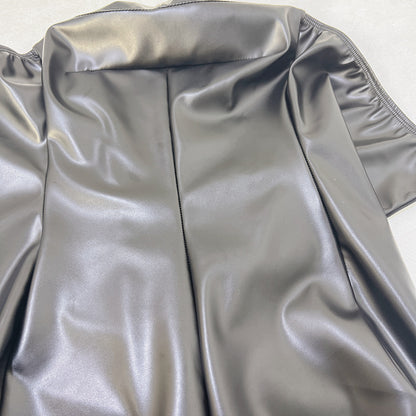 Womens Faux Leather Strapless Sheath Mini Dress | noémi