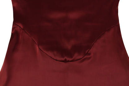 Red Satin Halter Dress | Backless Slim Fit | noémi