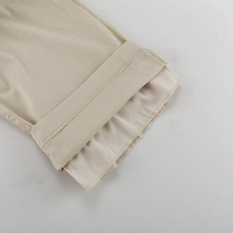 Cotton Two Piece Set for Women | Sleeveless Waistcoat High Waist Wide Leg Pants | noémi