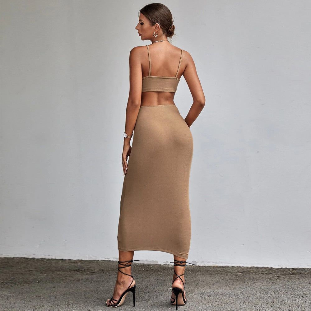 Cutout Backless Sling Dress | Sleeveless Slim Fit with Open Detail | noémi