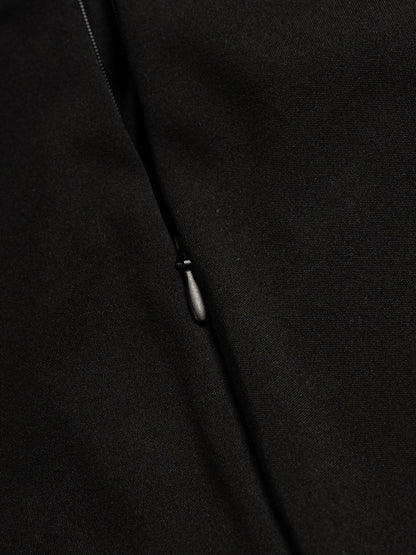 Women's Black High Waisted Skort | Chic Mini Skirt Shorts with Front Slit & Hidden Zipper | noémi