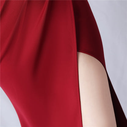 One Shoulder Floral Gown | High Slit Formal Dress | noémi