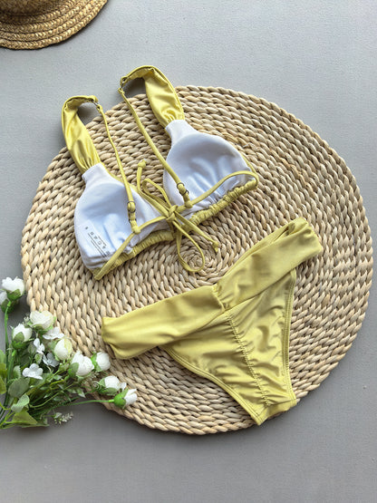 Solid Color Split Bikini Swimsuit for Women | noémi