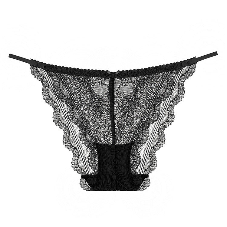 French Style Low Waist Lace Briefs with Breathable Crocheted Design | noémi