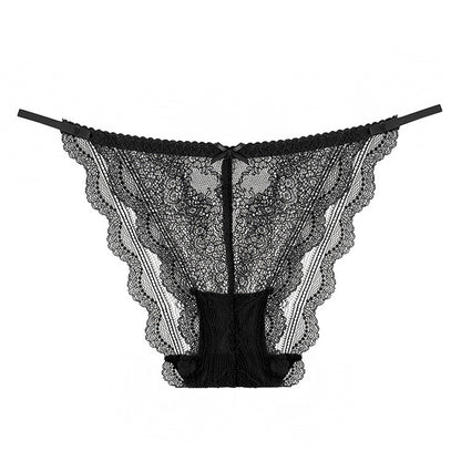 French Style Low Waist Lace Briefs with Breathable Crocheted Design | noémi