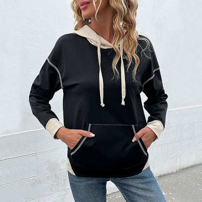 Womens Color Block Long Sleeve Hoodie | noémi