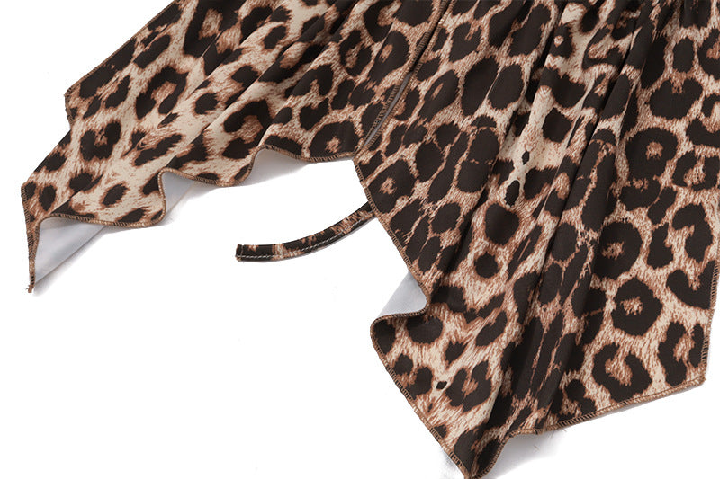 Leopard Print Halter Top | Backless Cardigan Vest | noémi