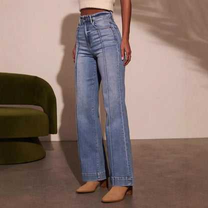 Women’s Classic Solid Straight Leg Jeans | High Waist | noémi