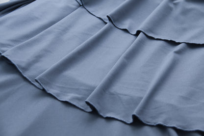 Womens Backless Dress with Layered Pleats and Lace Up Slim Fit | noémi