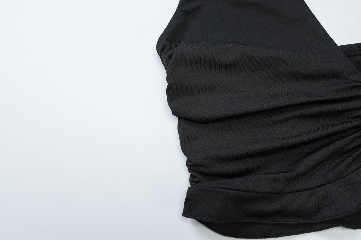 Women’s Two Piece Summer Set | Lace Halterneck Crop Top & Tiered Maxi Skirt | noémi