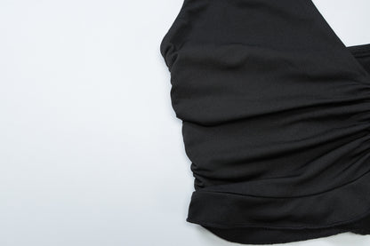 Women’s Two Piece Summer Set | Lace Halterneck Crop Top & Tiered Maxi Skirt | noémi