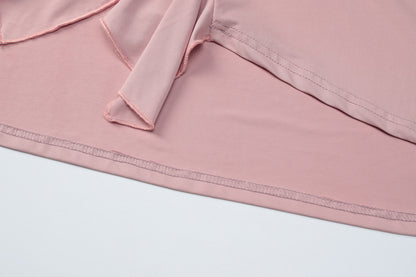 Summer Halter Dress, V Neck, Backless, Ruffle Hem, Waist Sculpting | noémi