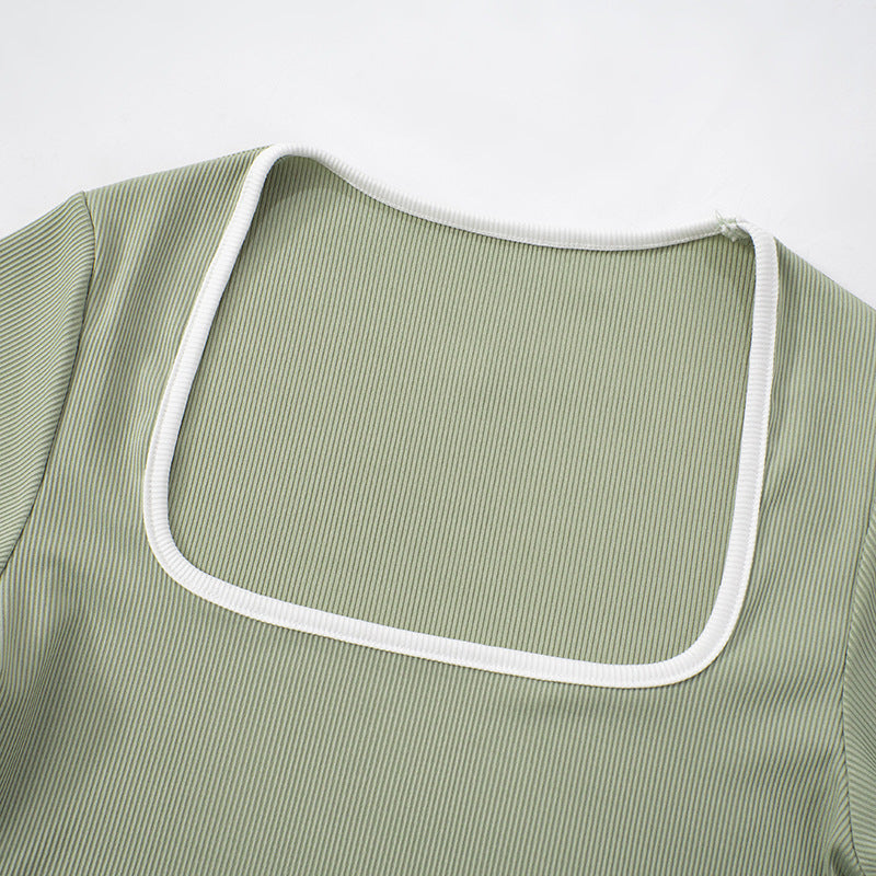 Womens Crop Top Low Waist Flared Pants Set | noémi