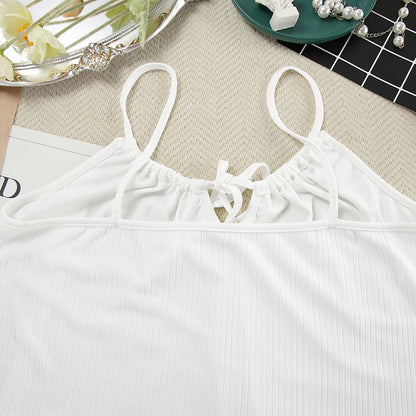 Womens Ribbed Knit Lounge Set | Soft Two Piece Cami Top & Shorts Pajama Set | noémi