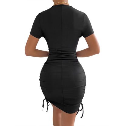 Slim Fit Sheath Dress with Side Slit and Minimalist Silhouette | noémi