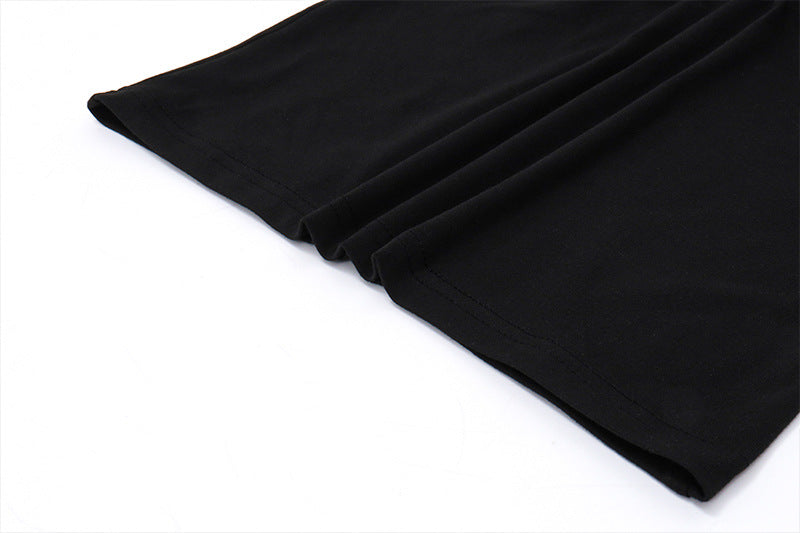 Dual Strap Ruched Tank | Chic Stretchy Black Halter Camisole | noémi