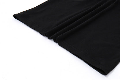 Dual Strap Ruched Tank | Chic Stretchy Black Halter Camisole | noémi