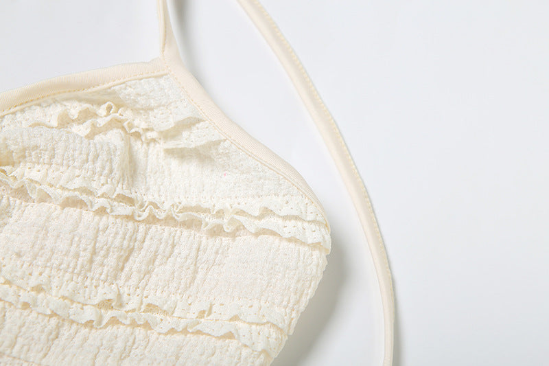 Womens Lace Up V Neck Halter Dress | noémi