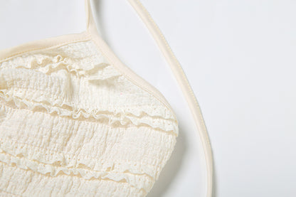 Womens Lace Up V Neck Halter Dress | noémi