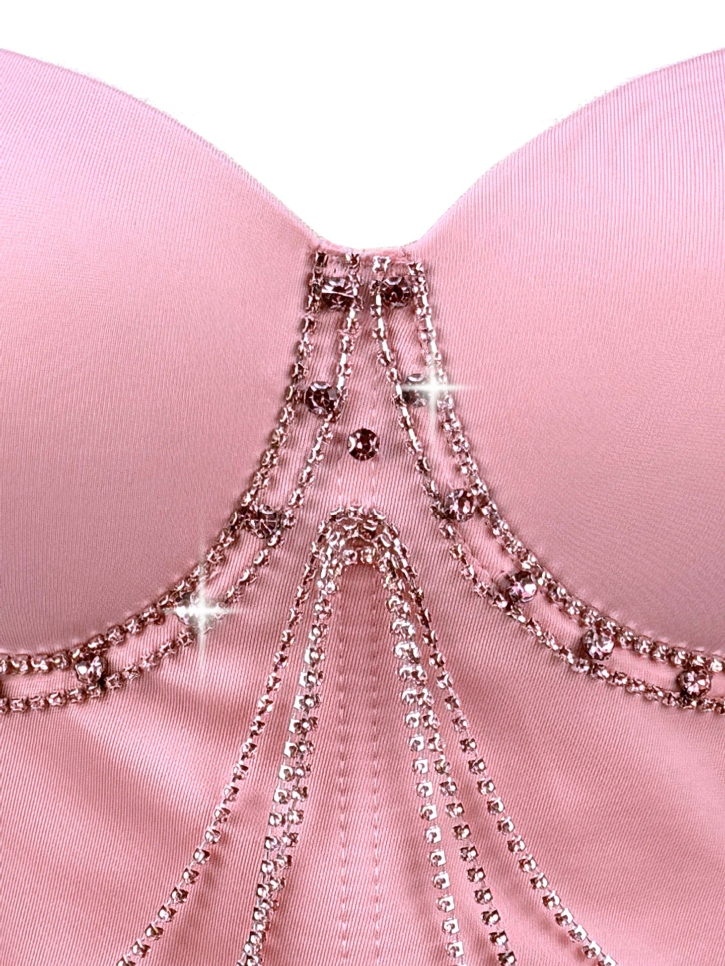 Tassel Chain Camisole | Corset Bra with Sparkling Boning | noémi `