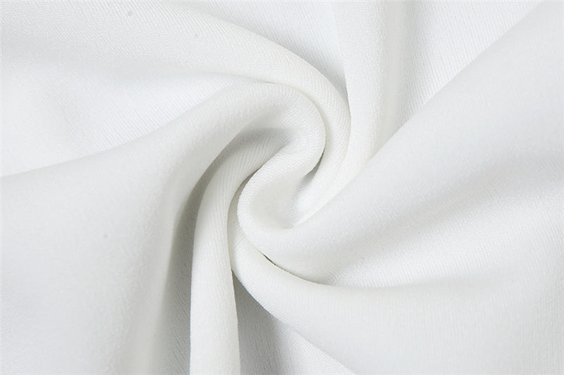 Off Shoulder Tassel Tube Top | White Strapless Vest | noémi