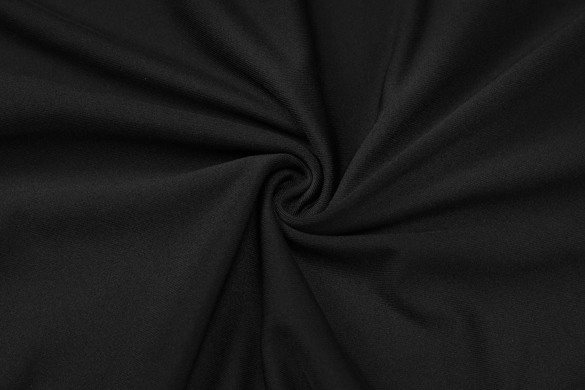 One Shoulder Black Maxi Dress with High Slit | noémi