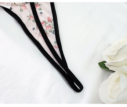 Mesh Printed Thin Strap Underwear Set for Women | noémi