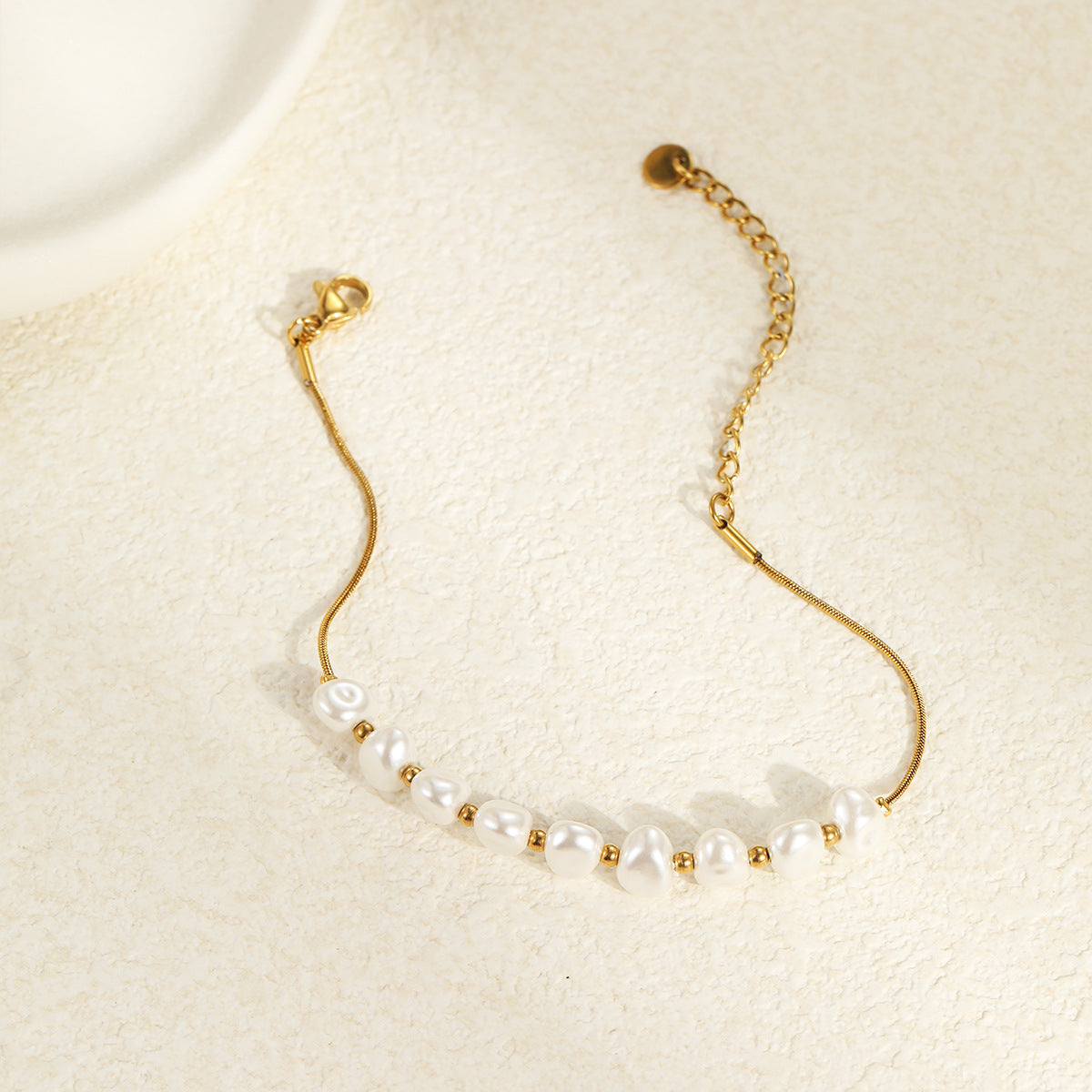 Baroque Pearl Bracelet & Earrings Set | Stainless Steel Jewelry | noémi