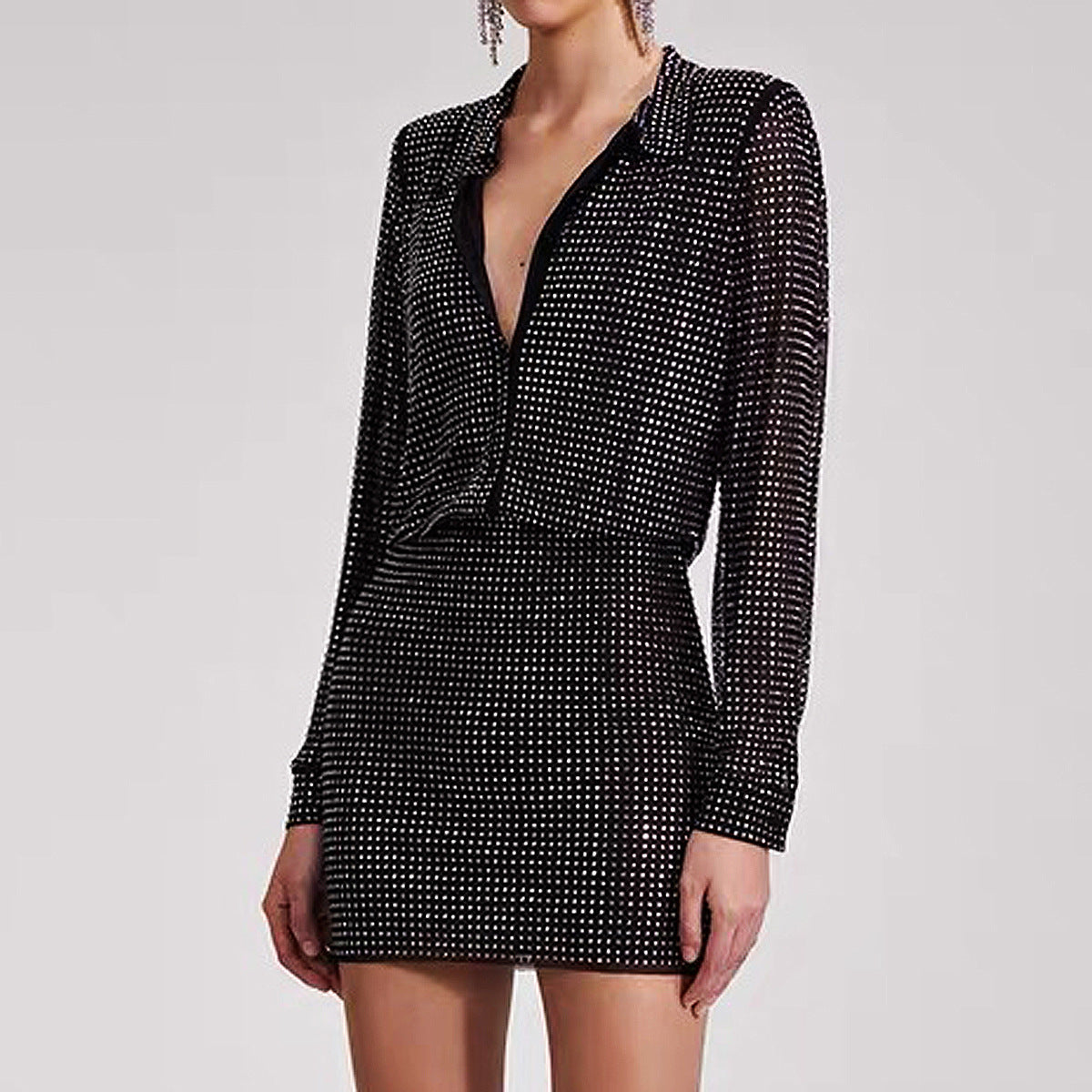 Mesh Rhinestone Shirt | High End Socialite | noémi