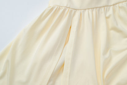 Womens Off Shoulder Pleated Tube Dress with Side Slit | noémi