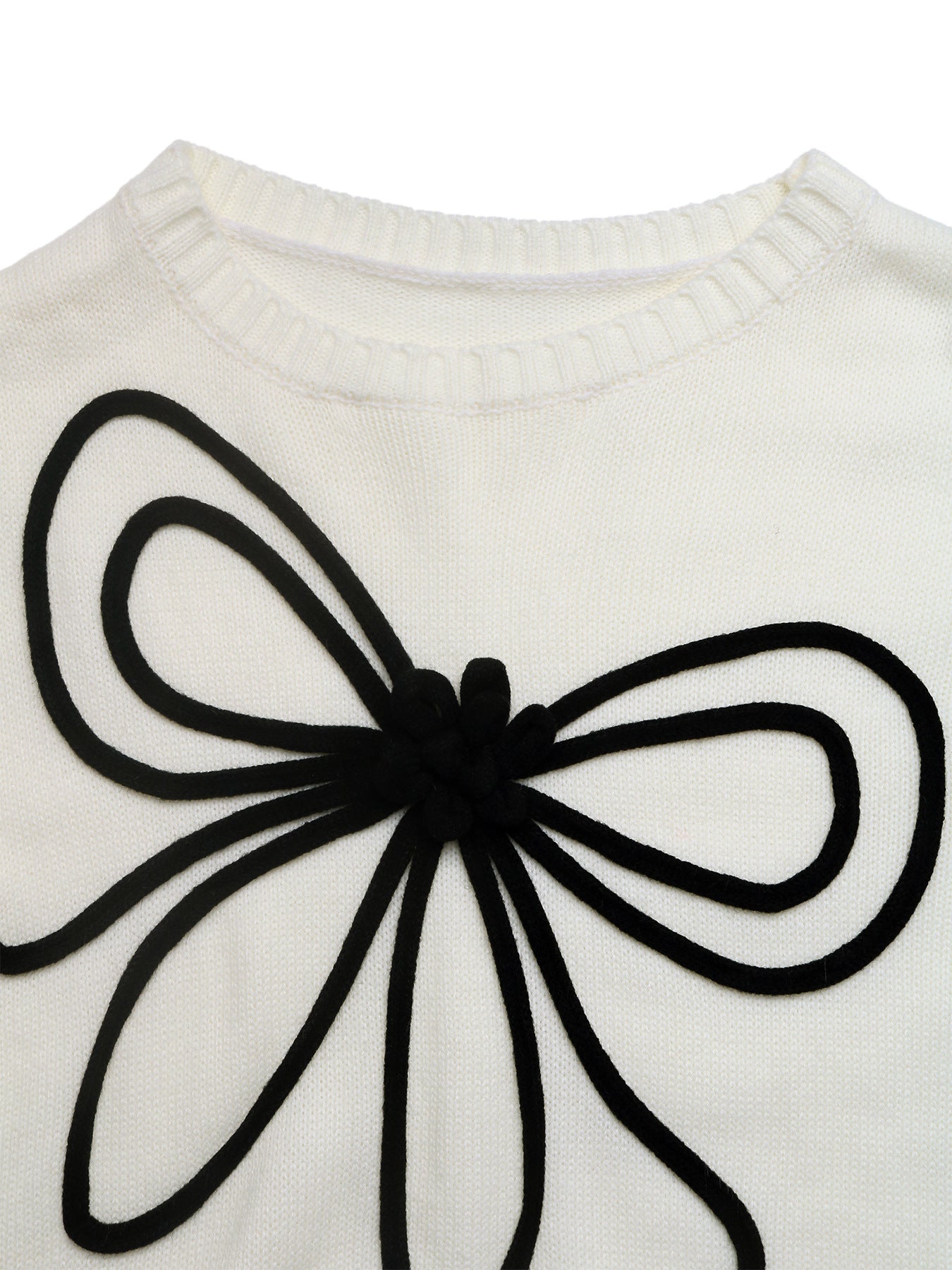 Womens Bow Knit Sweater | Loose Fit Round Neck Pullover | noémi