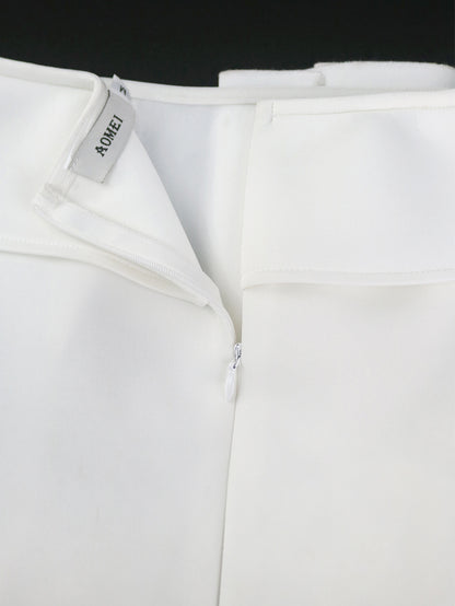 Pure White Tube Top Ruffled Dress | noémi