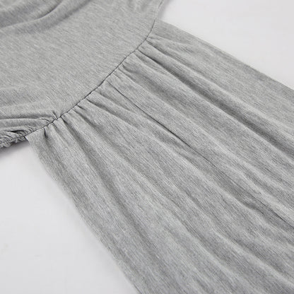 Cotton Knitted Off Neck Sheath Dress with High Waist | noémi