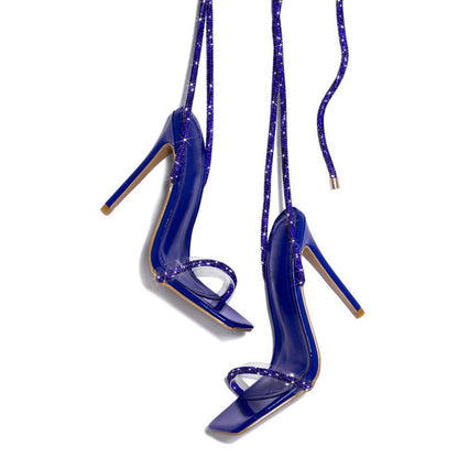 Summer Casual Lace Up Roman Stiletto Heel Sandals | Pointed Toe, High Heel | noémi