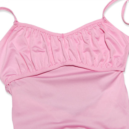 Backless Pleated Sleeveless Dress with Straps | noémi