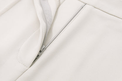 Halterneck Suit Set | White Blazer Vest A Line Mini Skirt | noémi