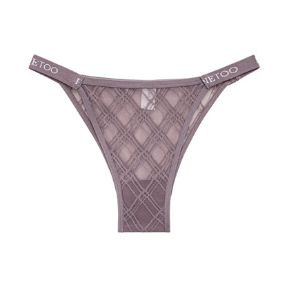 Seamless Cutout Briefs with Letter Belt Three Pack for Women | noémi