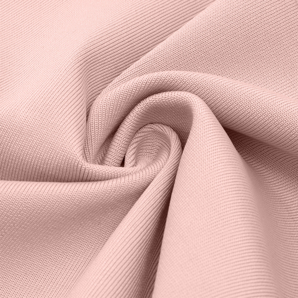 Square Neck Long Sleeve Bandage Dress | Slim Fit One Piece with Hip Length Hem | noémi