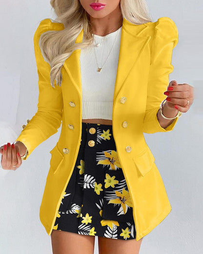 Womens Tailored Blazer | Double Breasted Jacket with Bold Colors & Prints | noémi