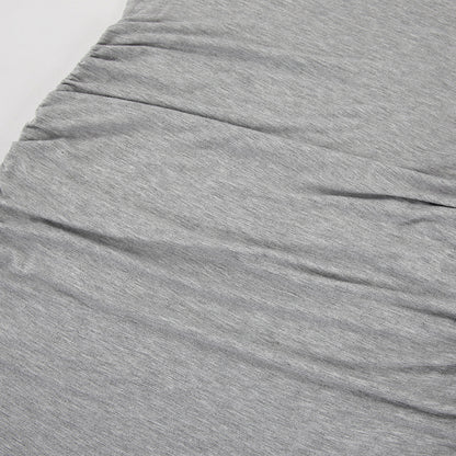 Cotton Knitted Off Neck Sheath Dress with High Waist | noémi