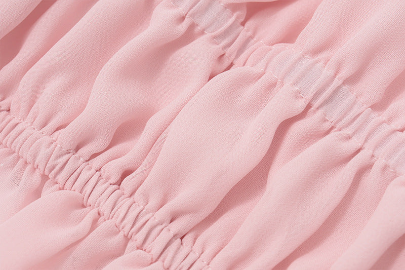 Women’s Cutout Halter Top | Pleated Pink Vest | noémi