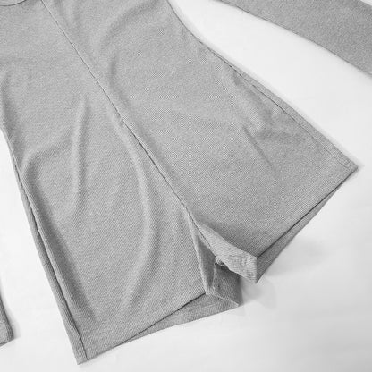 Round Neck Long Sleeve Jumpsuit | Lace Up Waist | noémi