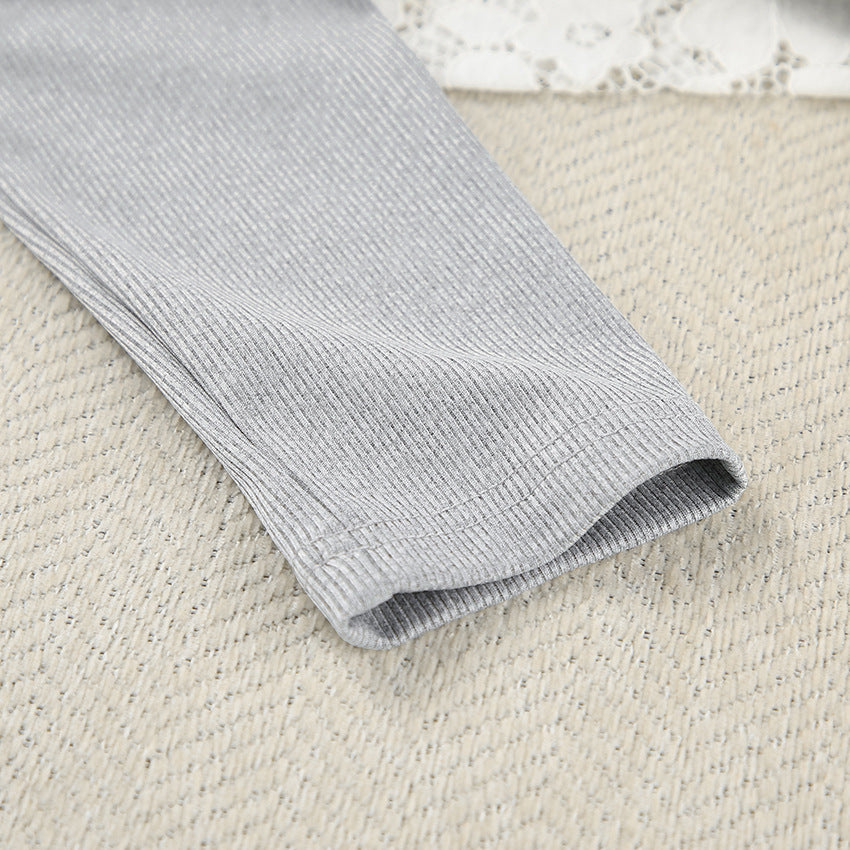 Slim Fit Breathable Womens Knitted Long Sleeve Shorts Set | noémi