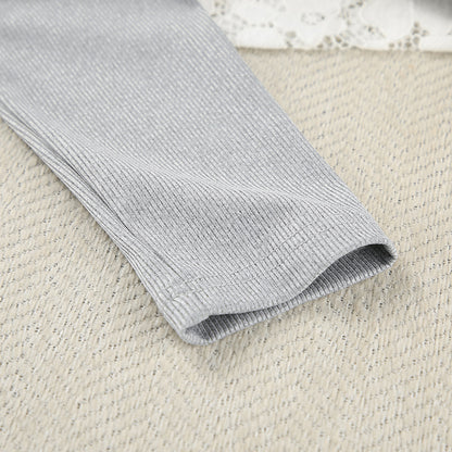 Slim Fit Breathable Womens Knitted Long Sleeve Shorts Set | noémi