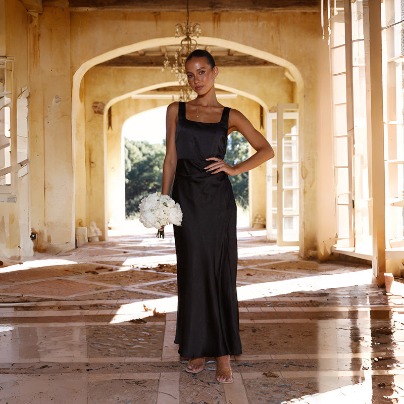 Womens Spaghetti Strap Split Hem Dress | Sleeveless Midi Dress | noémi