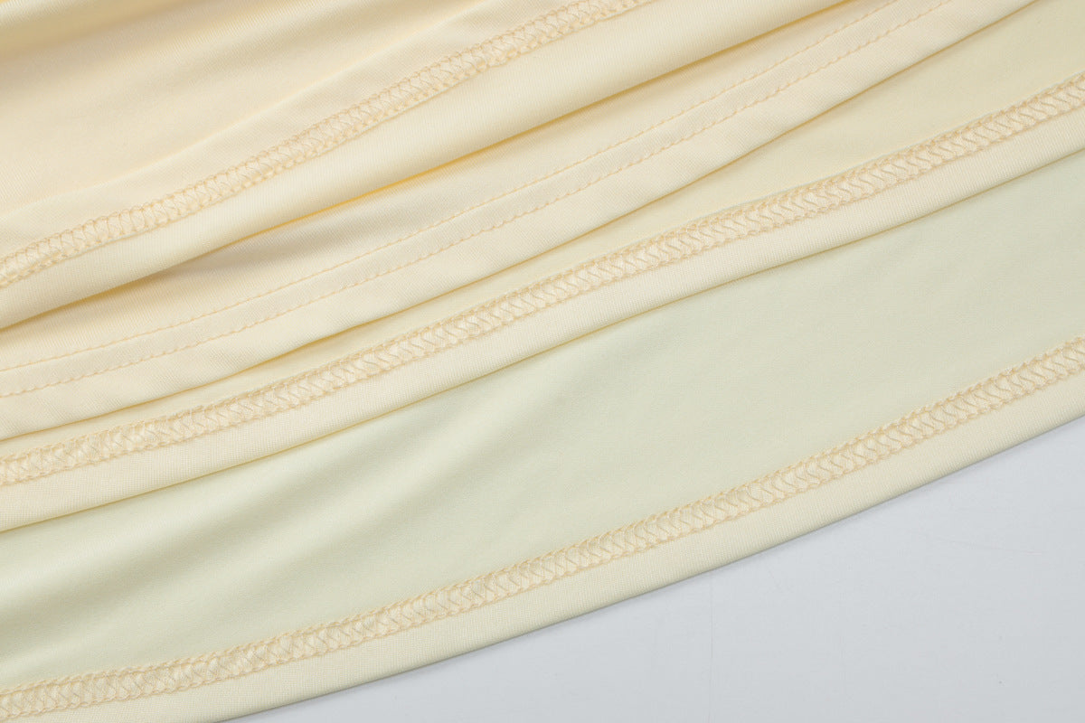 Womens Deep V Halter Pleated Backless Dress | noémi