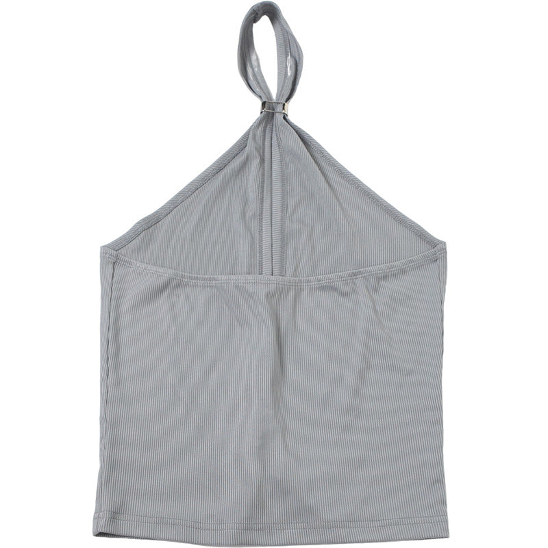 Womens Backless Halter Top | Hollow Out Cutout Slim Fit Vest | noémi