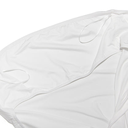 Womens Strapless Backless White Dress with Side Slit | noémi