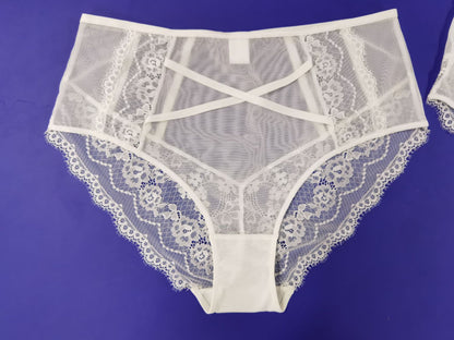 Mesh Transparent High Waist Panties in Black and Beige Comfortable Fit | noémi