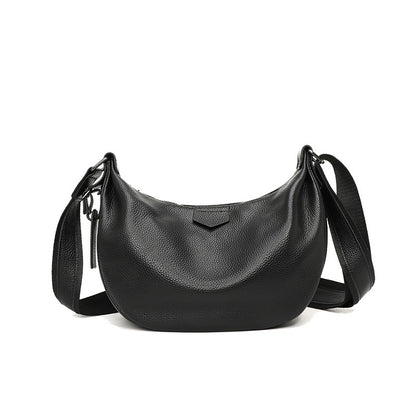 Leather Dumpling Crossbody Bag – Full‑Grain Cowhide, Small | noémi